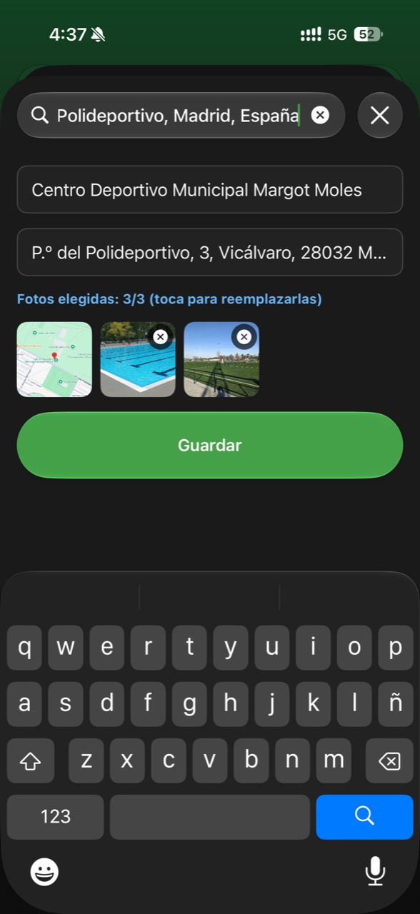 Búsqueda de un campo en Google Places desde Onzio